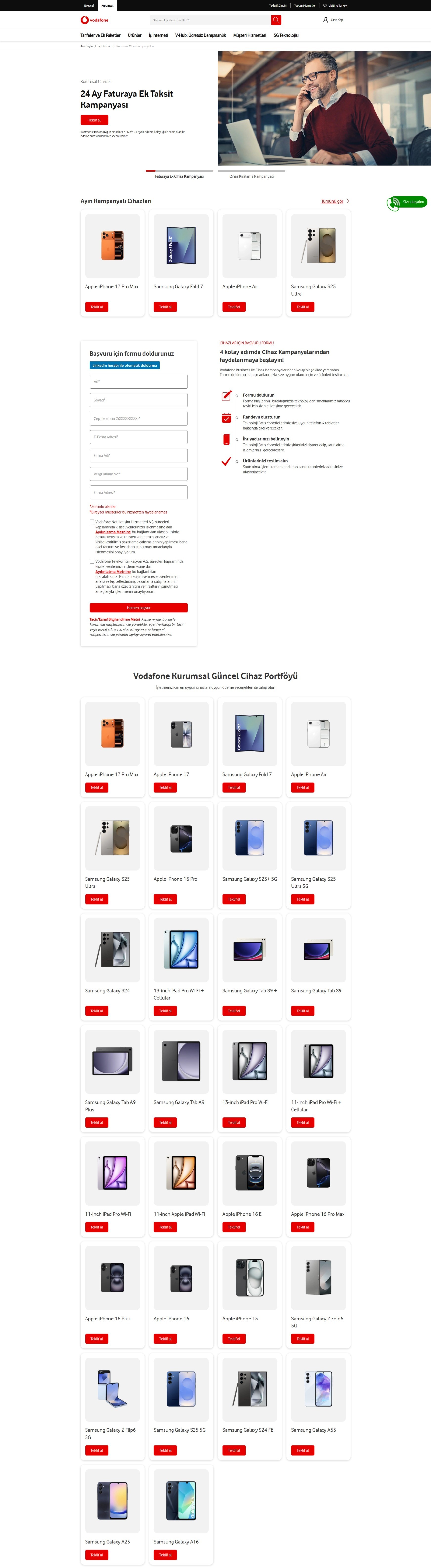 Kurumsal Cihaz Kampanyaları